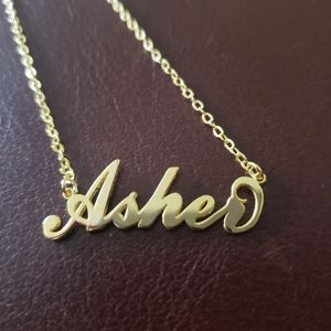 NWOT SOUFEEL "Asher"Name Necklace 14kGold Plated